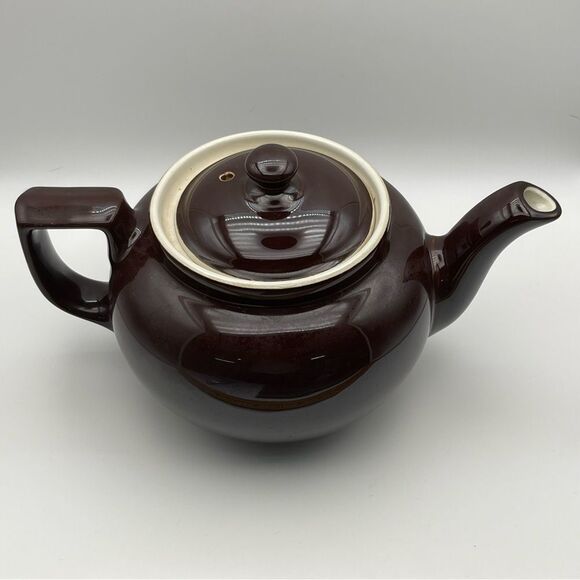 Hall- Elegant Brown Ceramic Teapot - Picture 7 of 14